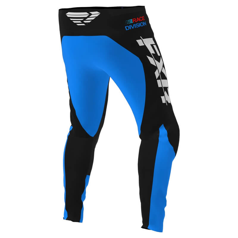 pantalon fxr racing clutch bleu rouge 2023 cross