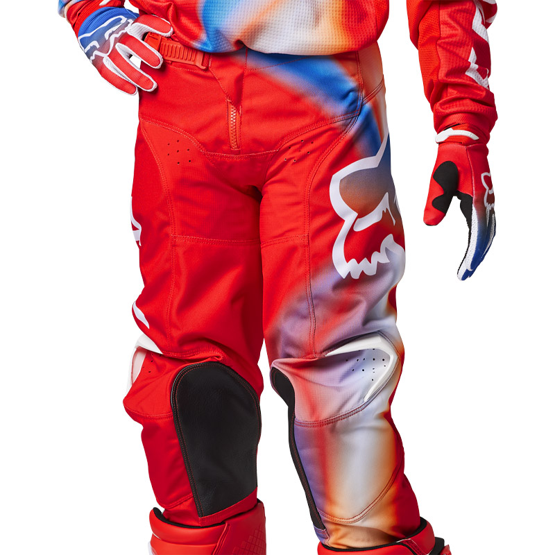 pantalon kid fox racing 180 toxsyk 2023 rouge fluo motocross