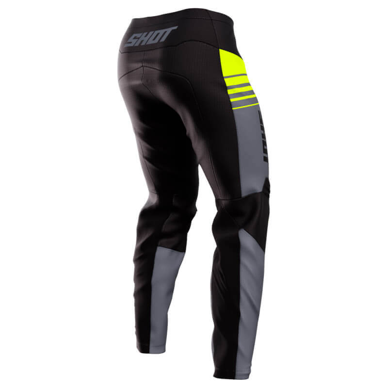 pantalon shot devo peak 2023 gris jaune moto mx