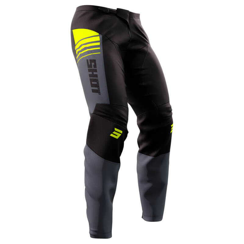 pantalon shot devo peak 2023 gris jaune motocross