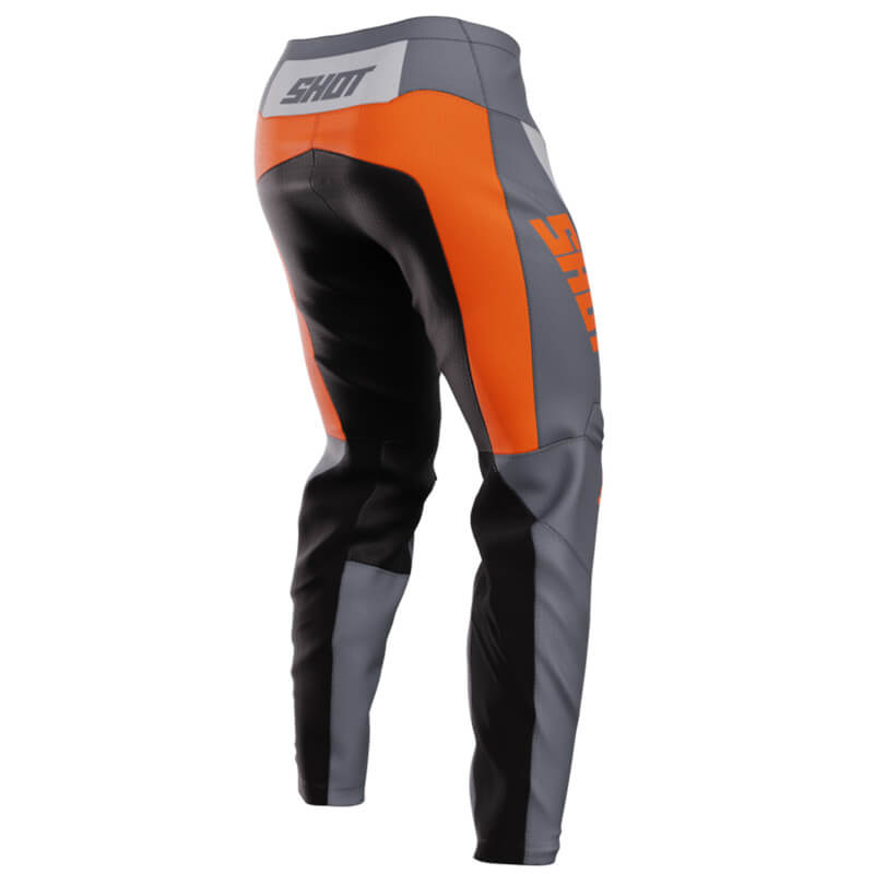 pantalon shot devo star orange gris moto