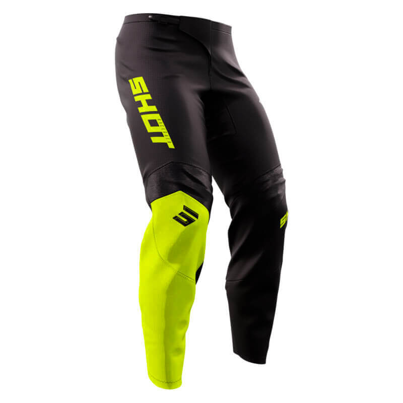 pantalon shot raw squad 2024 jaune fluo motocross