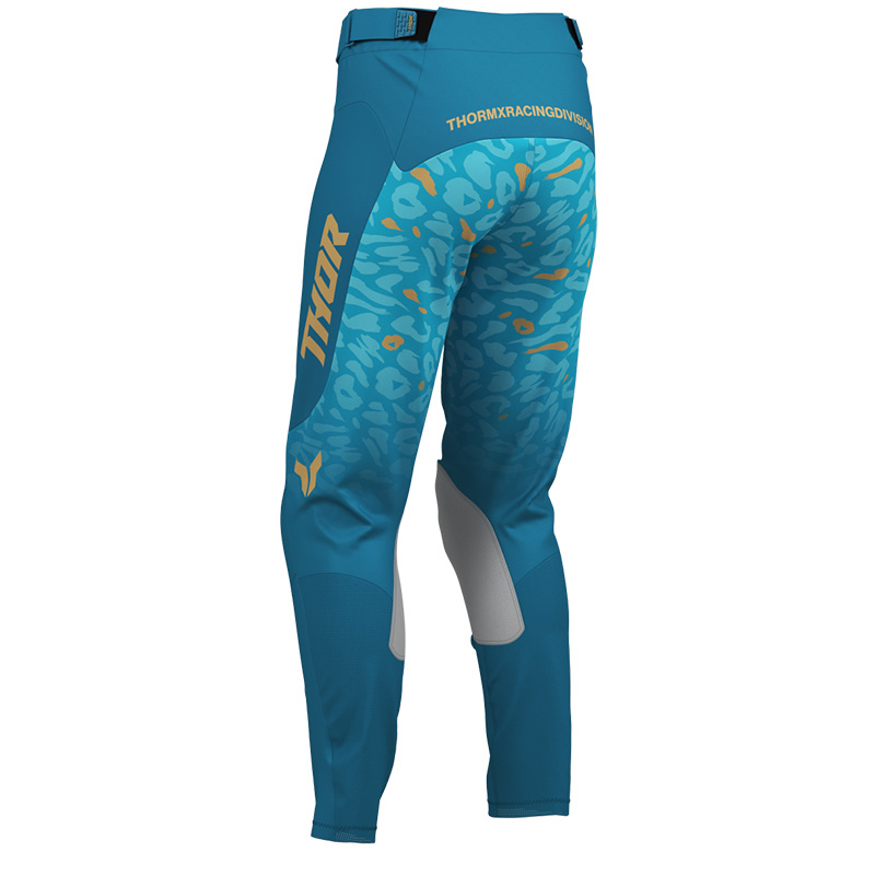 pantalon thor mx 27 femme launchmode spotted turquoise moto