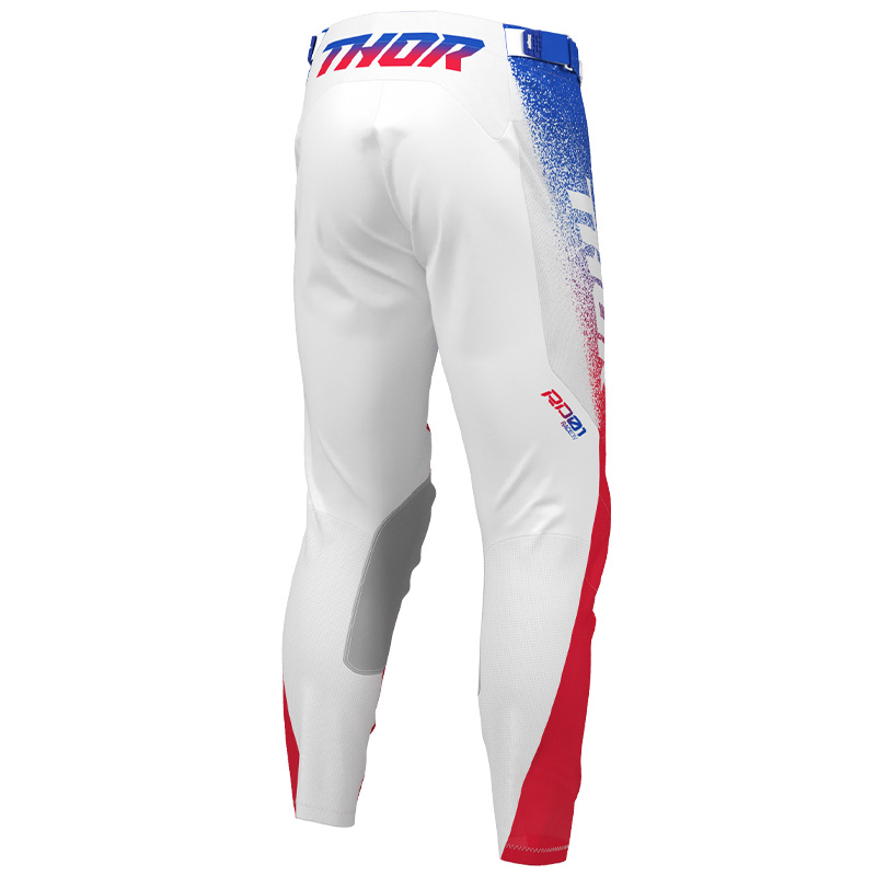 pantalon thor mx 27 launchmode air darkside bleu blanc rouge cross