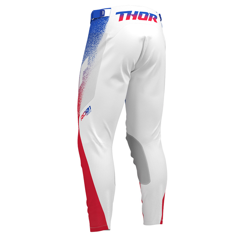 pantalon thor mx 27 launchmode air darkside bleu blanc rouge moto