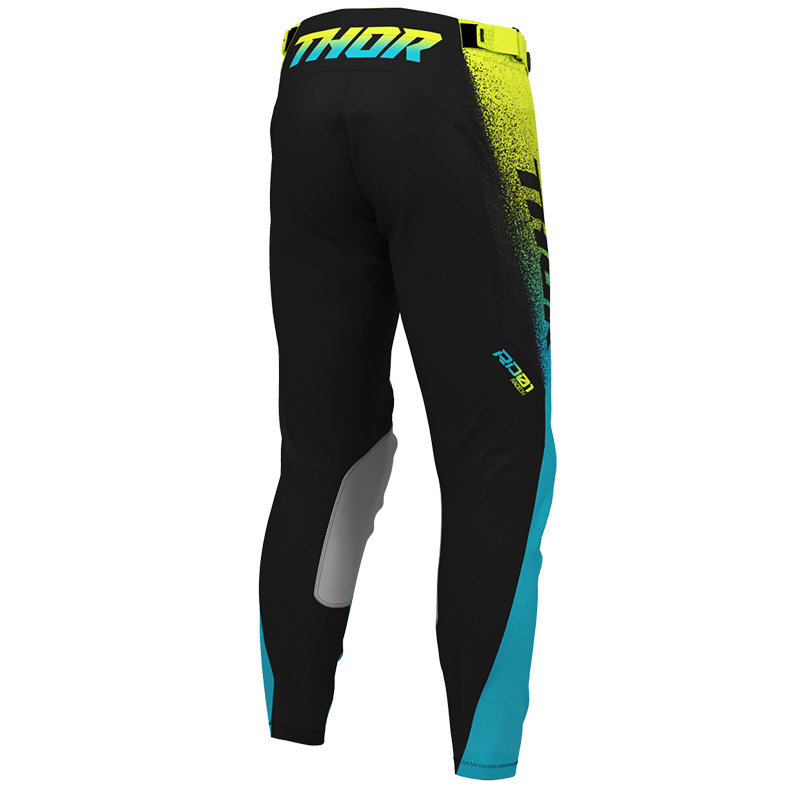 pantalon thor mx 27 launchmode air darkside bleu jaune mx