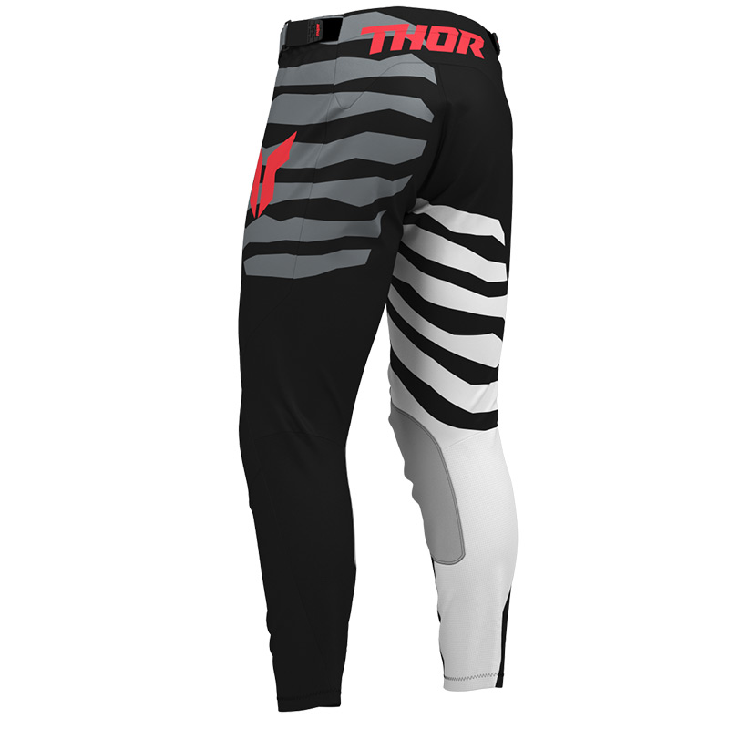 pantalon thor mx 27 launchmode shredder noir blanc moto