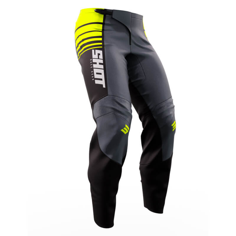 pantalon youth shot devo peak 2023 gris jaune motocross