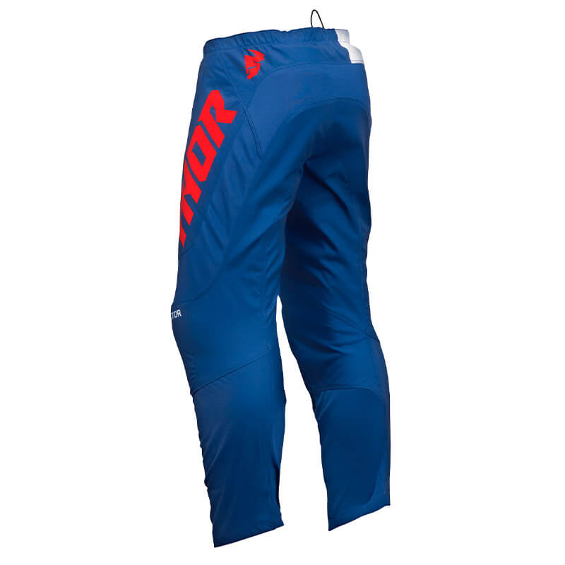 pantalon youth thor sector checker 2024 bleu blanc rouge moto
