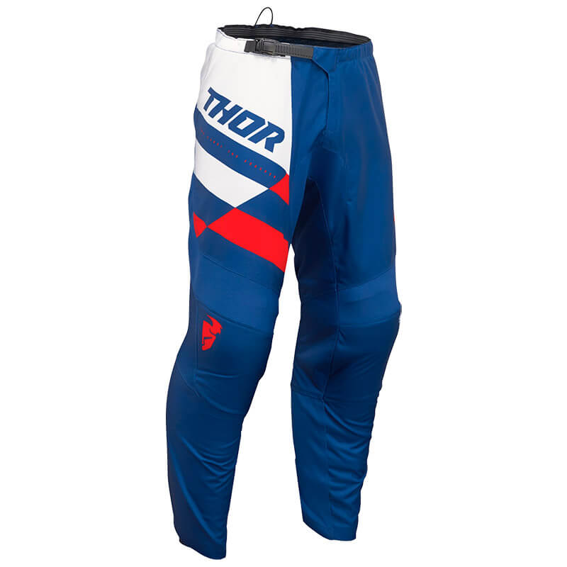 pantalon youth thor sector checker 2024 bleu blanc rouge mx