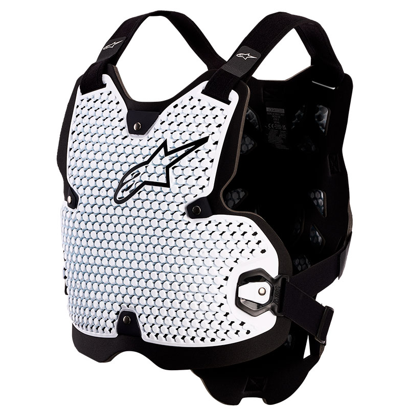 pare pierre alpinestar bionic action v2 chest protector face blanc