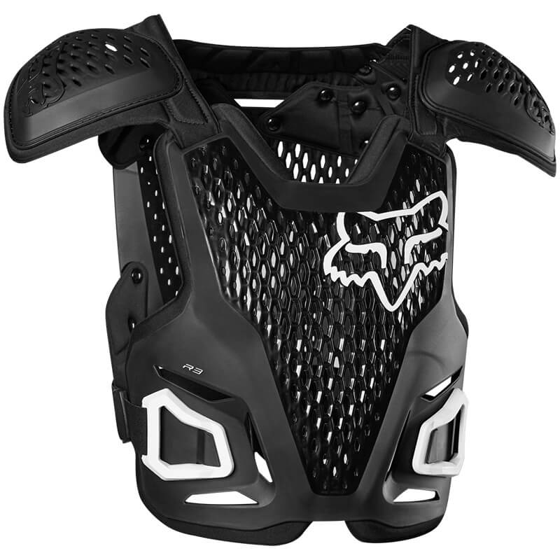 pare pierre enfant fox racing r3 blanc