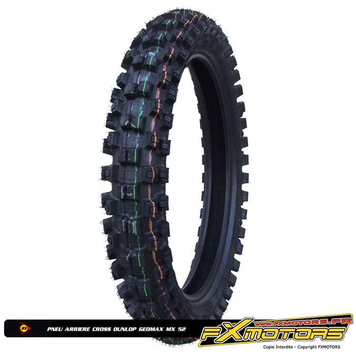 pneu arriere motocross 19 dunlop geomax mx52 fxmotors