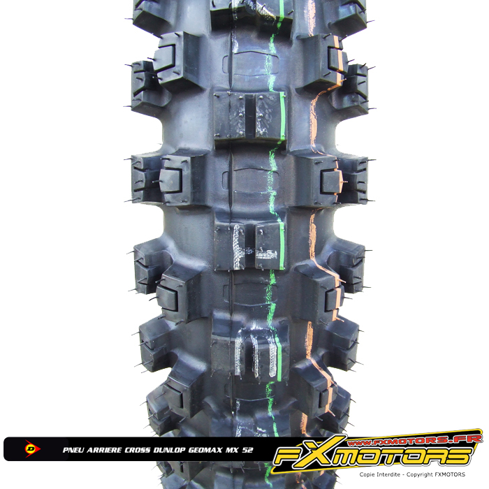 pneu arriere motocross 19 dunlop geomax mx52 zoom fxmotors