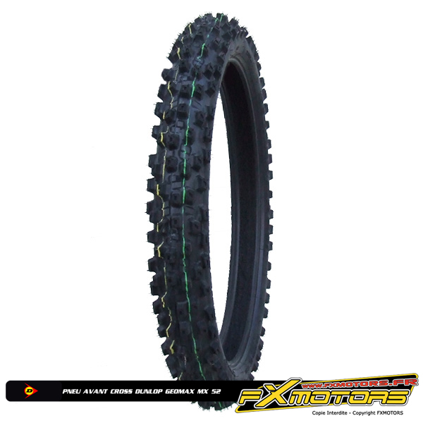 pneu avant motocross 21 dunlop geomax mx52 fxmotors