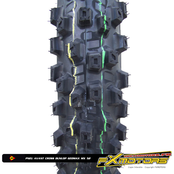 pneu avant motocross 21 dunlop geomax mx52 zoom fxmotors