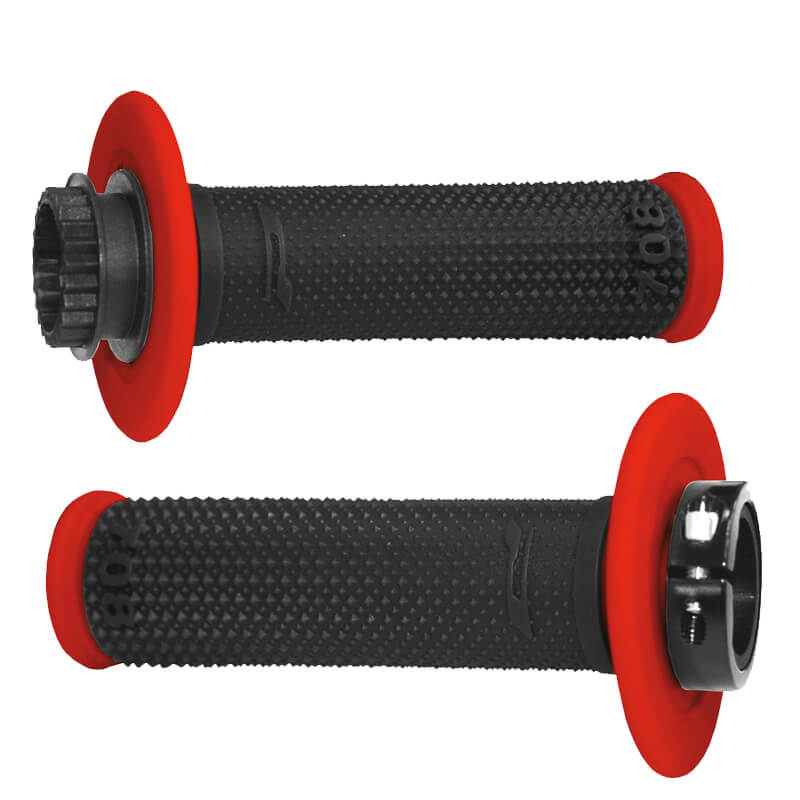 poignees lockon 708 progrip noir rouge