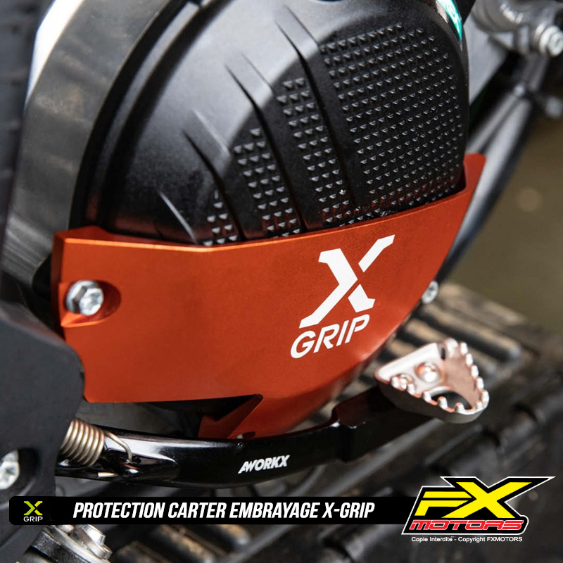 protection carter embrayage ktm husqvarna gasgas xgrip orange 