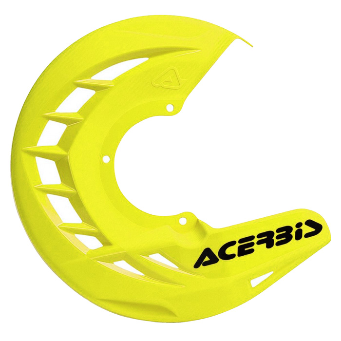 proteges disque avant acerbis x brake motocross enduro jaune fluo
