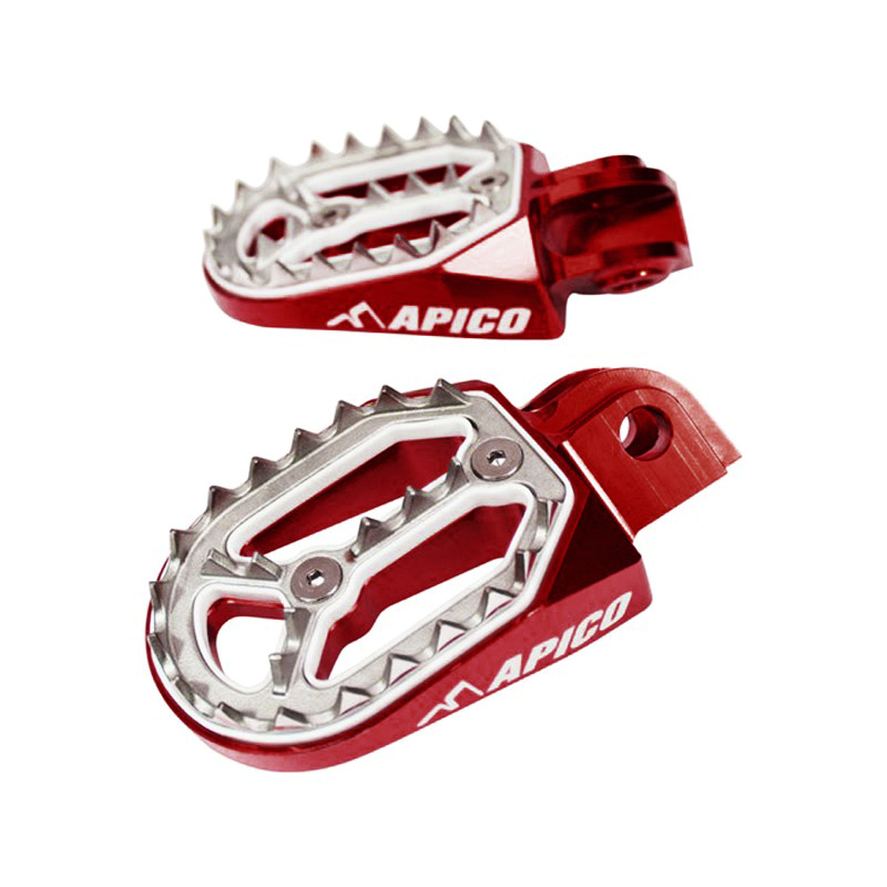 reposes pieds apico racing anodisees cr crf rouge