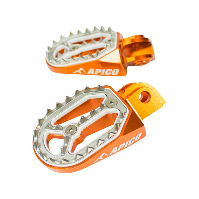 reposes pieds apico racing anodisees ktm 2015 orange