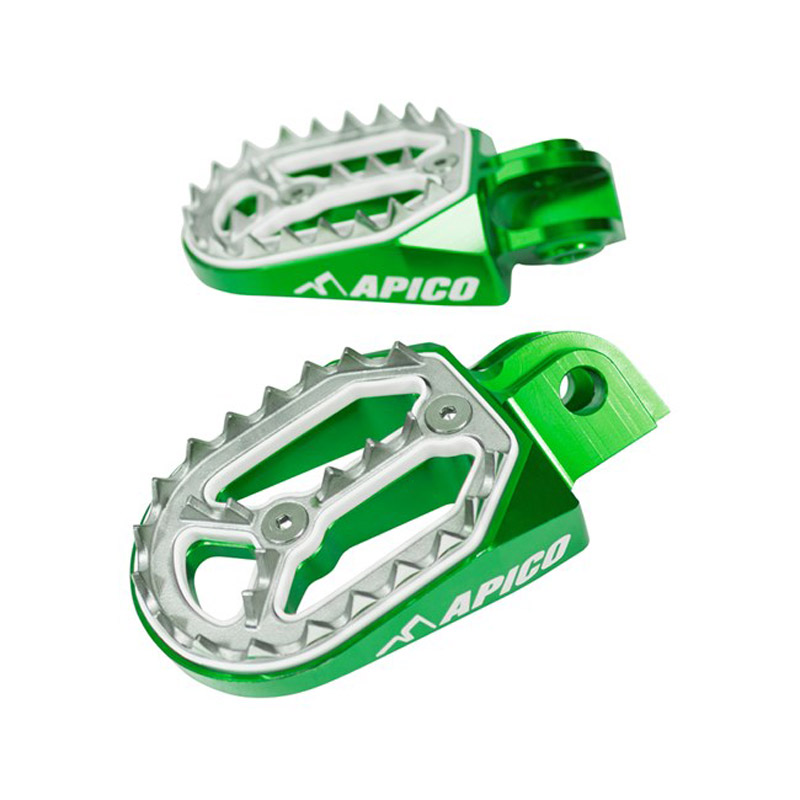 reposes pieds apico racing anodisees kx kxf vert