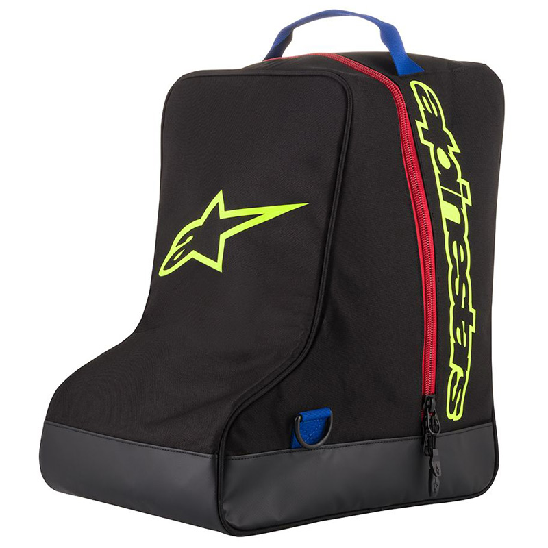 sac alpinestars bottes noir bleu rouge jaune fluo 2019