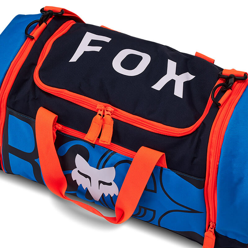 sac moto fox racing 180 duffle race spec bleu enduro