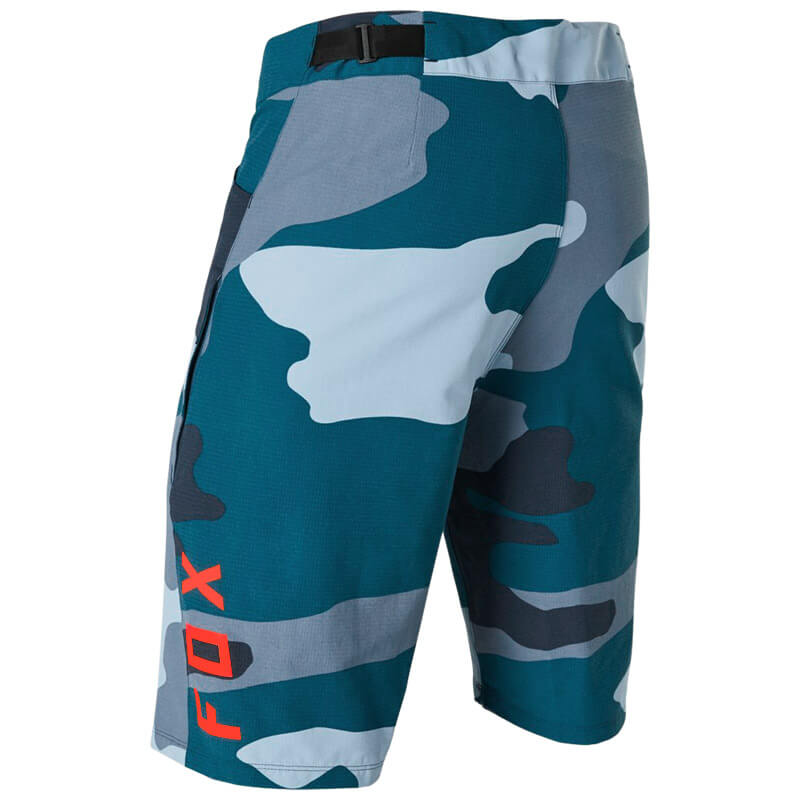 short vtt fox racing ranger camo 2021 bleu enduro