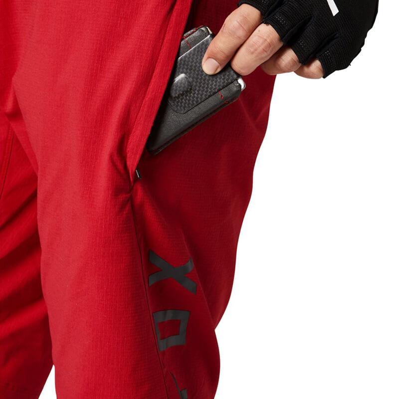 short vtt fox racing ranger rouge 2021 poche