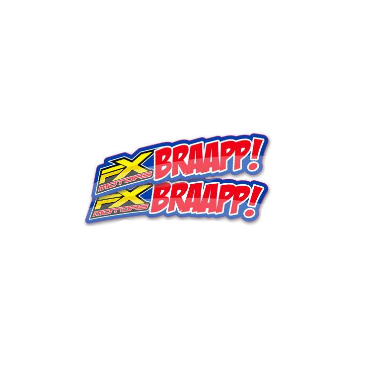 sticker braap bleu blanc rouge