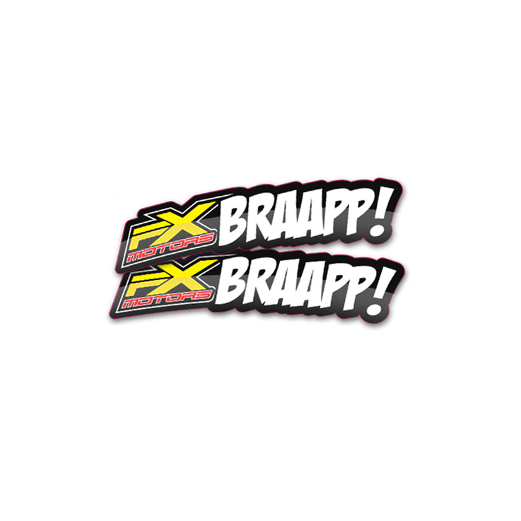 sticker braap noir blanc