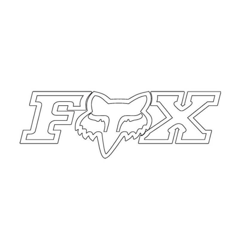 sticker fox fheadx tdc 10 blanc