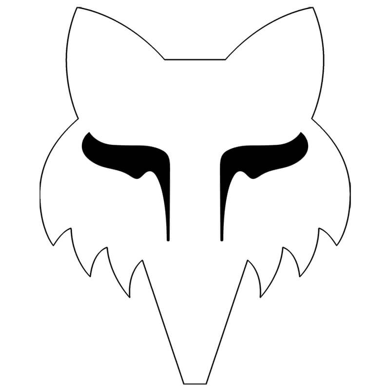 sticker fox racing head blanc 4