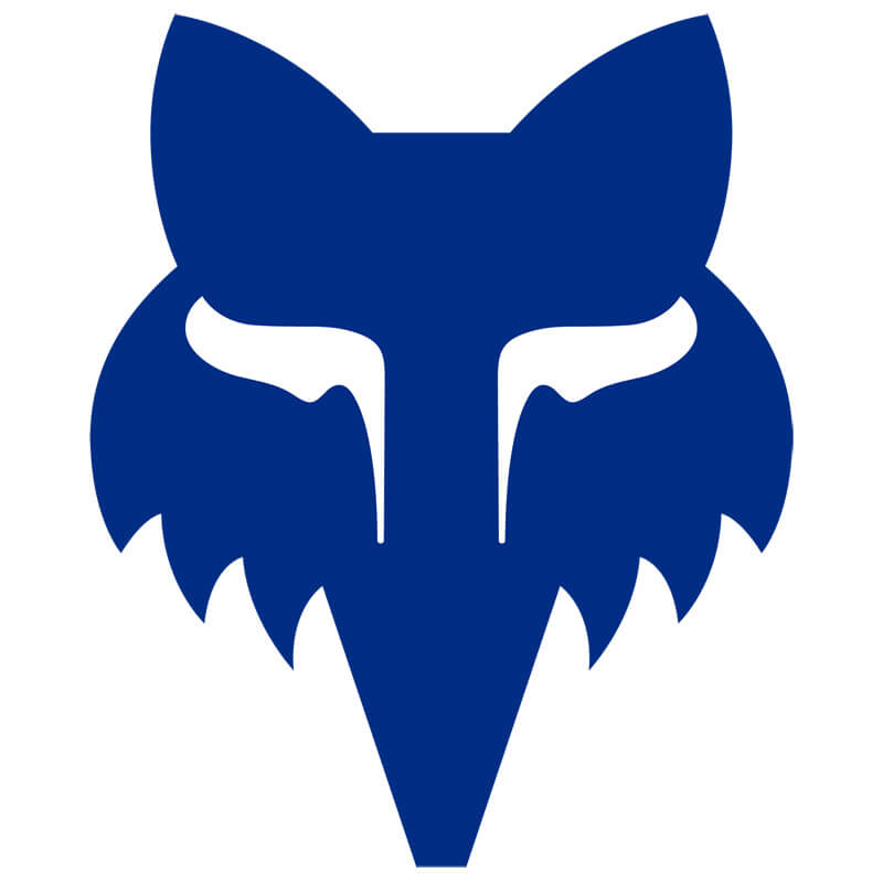 sticker fox racing head bleu 1.5