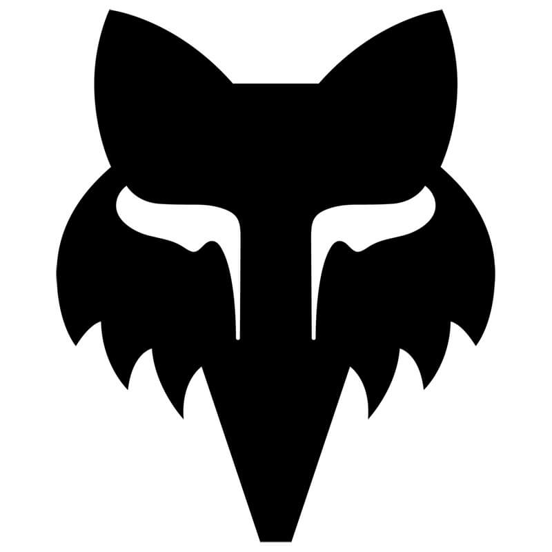 sticker fox racing head die cut noir 2.5