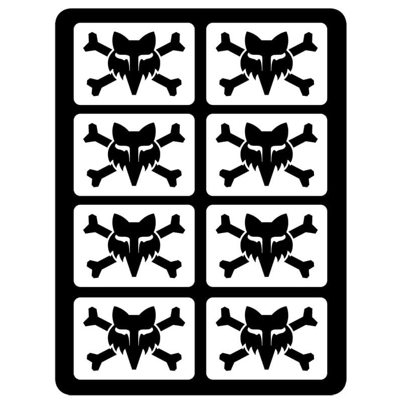 sticker fox racing victory logo blanc