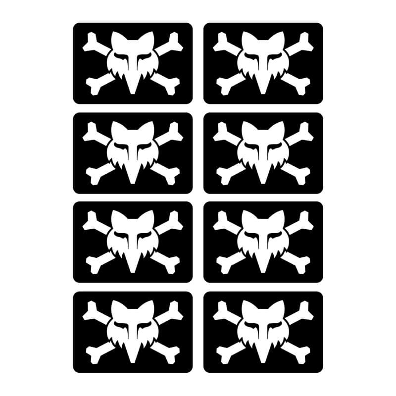 sticker fox racing victory logo noir