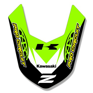 sticker garde boue avant kawasaki kx kxf