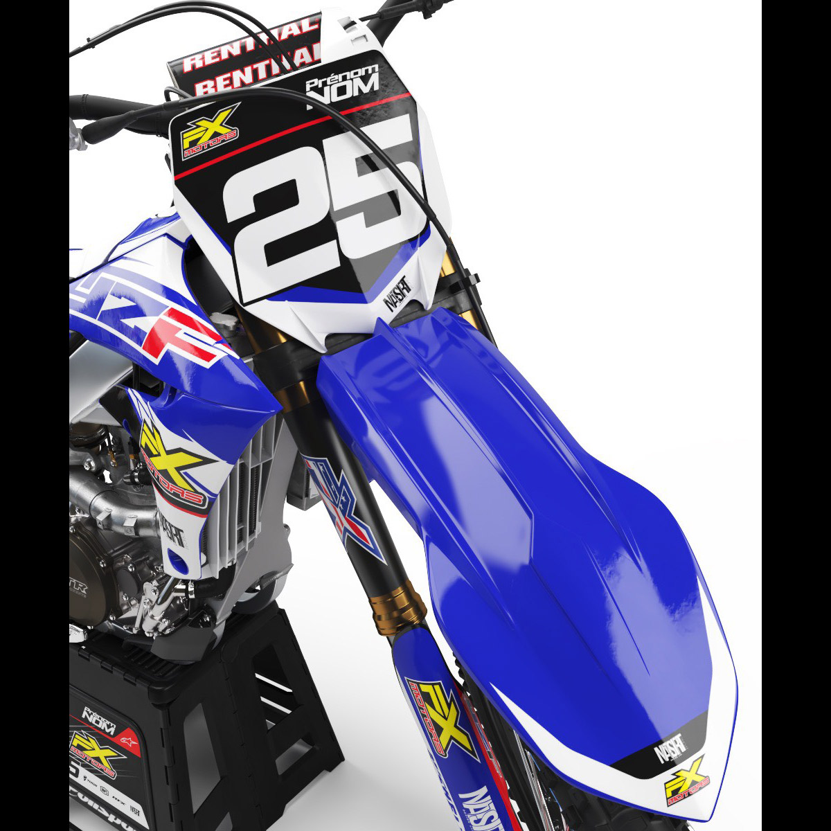 stickers fourche fxmotors usa motocross