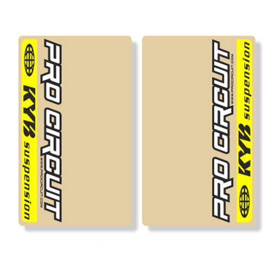 stickers fourche kyb pro circuit jaune kayaba mx