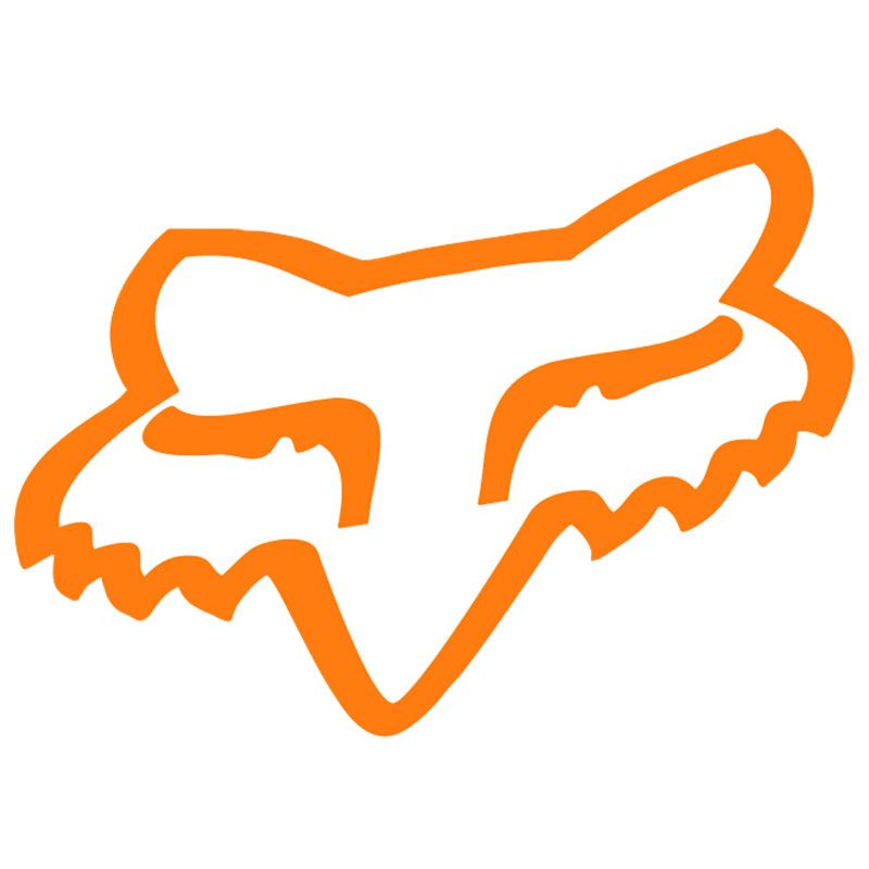 stickers fox head tdc orange fluo 2cm