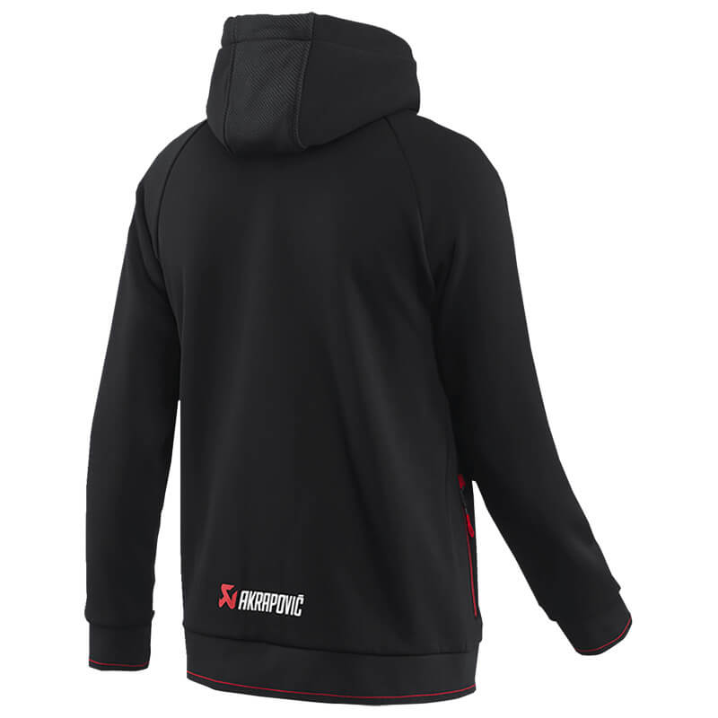 sweat akrapovic noir 2024 capuche