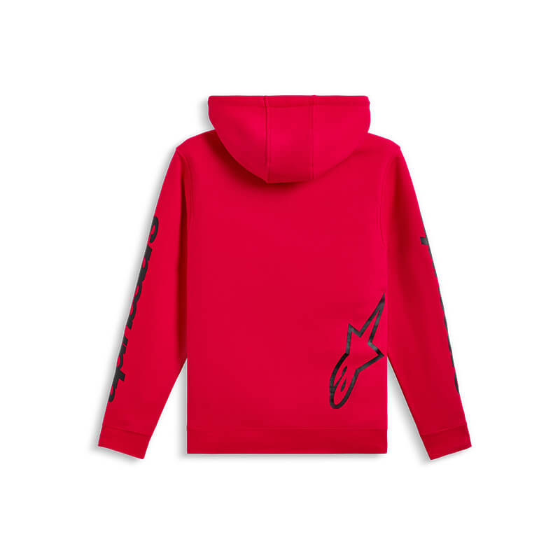 sweat alpinestars triple hoodie rouge noir mx