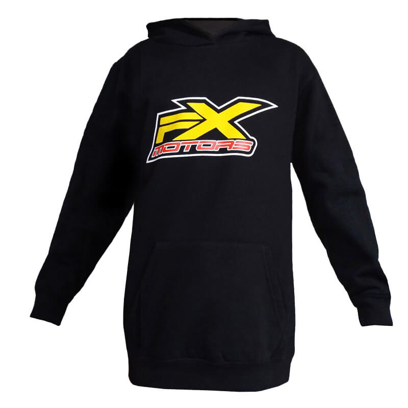 sweat capuche enfant fxmotors noir 2021 mx