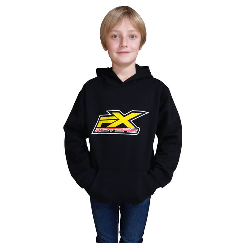 sweat capuche enfant fxmotors noir 2021