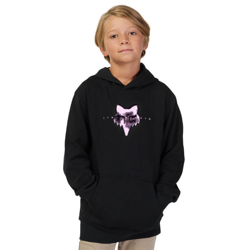 sweat enfant inorganic fox racing noir 2023 head