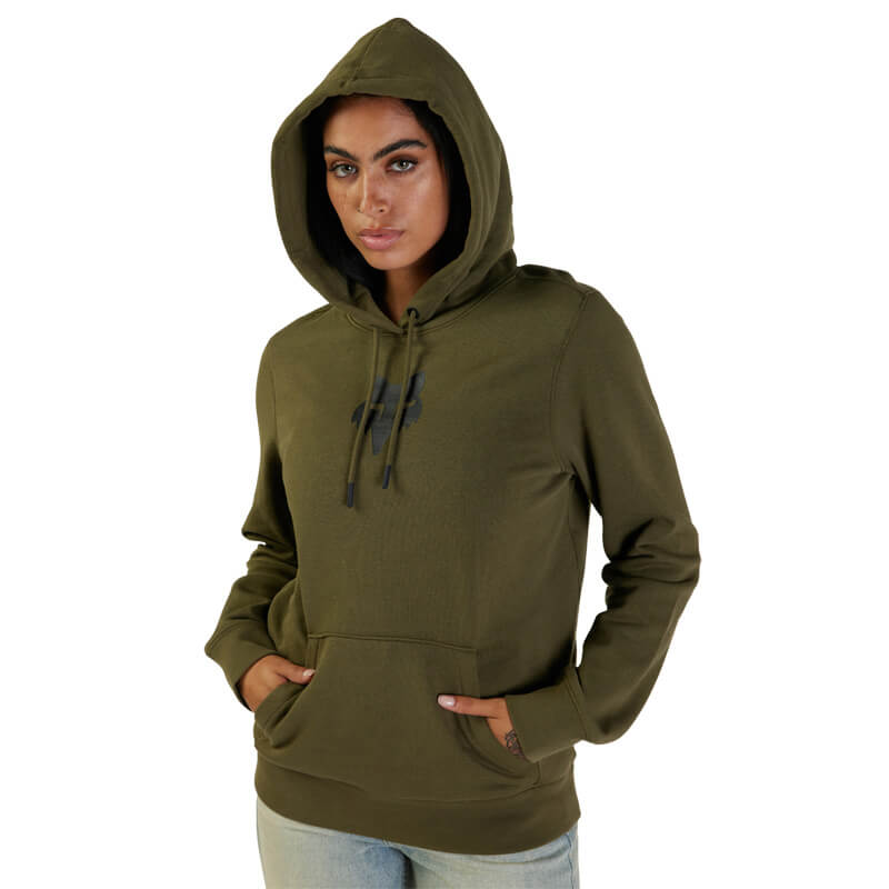 sweat femme fox racing femme head kaki 2023 capuche destockage