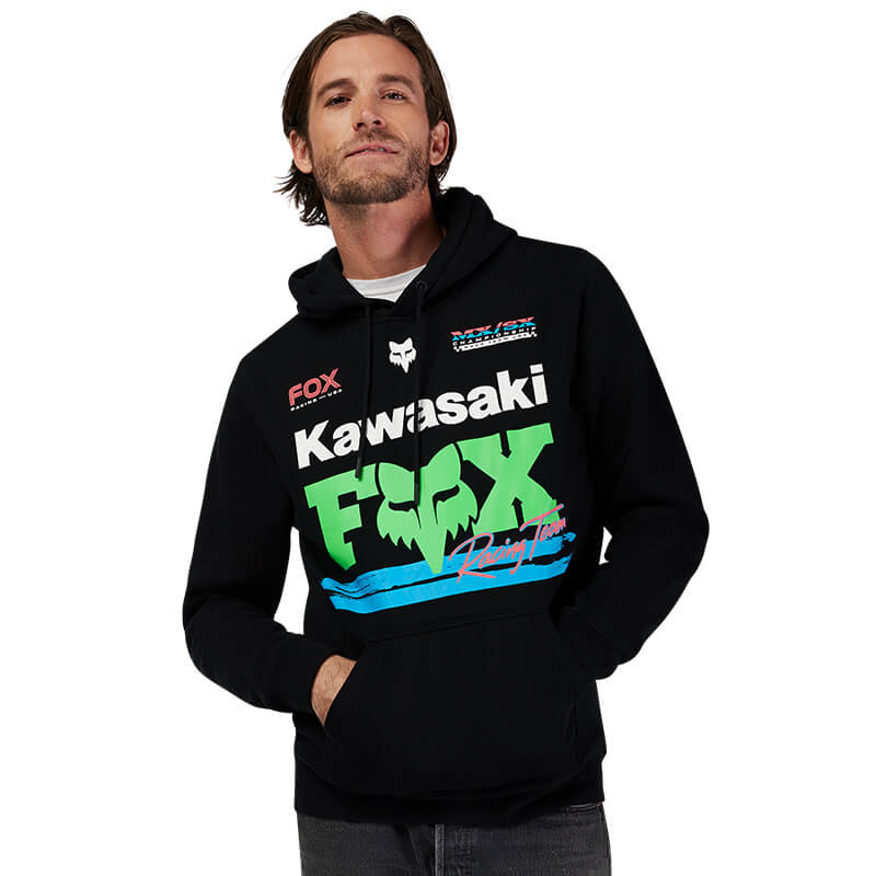 sweat fox racing kawasaki noir 2025 homme