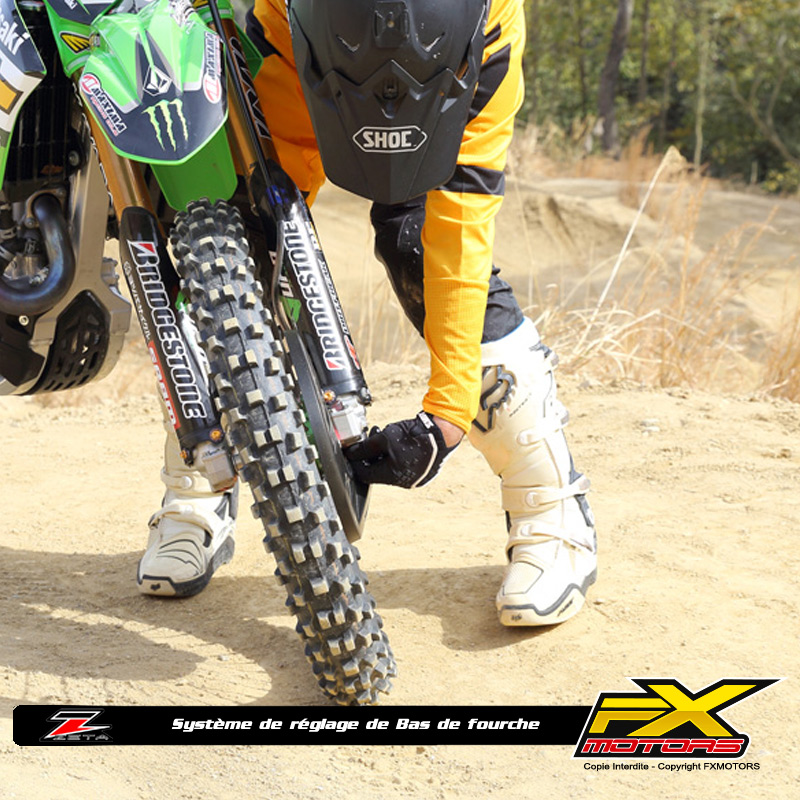 systeme de reglage fourche zeta racing motocross enduro